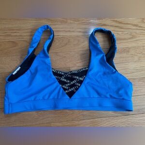 Nike Blue Swim Top Criss Cross Size L